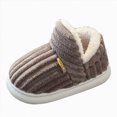 thumbnail image 4 of Cdudpw Toddler Kids Slippers Girls Boys House Shoes Winter Slippers Plush Warm Soft with Cute Cartoon Design Indoor Shoes(W244-Coffee), 4 of 4