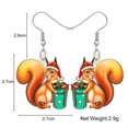 thumbnail image 5 of NEWEI Christmas Day Acrylic Cute Squirrel Earrings Santa Hat Cartoon Squirrel Dangle Jewelry For Women Charms Holiday Party Christmas Gifts, 5 of 6