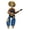 B, variant on 16" Halloween Static Skeleton Decor - Banjo Playing Scarecrow Sculptures for Indoor Outdoor Thanksgiving Autumn Harvest Party Display