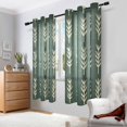 thumbnail image 2 of Yayeee Window Curtains Set of 2 for Living Room Light Filtering 63"x42", Dark Green Leaves, 2 of 7