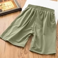 thumbnail image 7 of IVEYRTF Boys Sports Shorts with Quick Dry Mesh Liner Breathable Stretch Fabric for Summer Casual Wear Mid Length Lightweight Active Bottom Comfort Kids(Green,9-10 Years), 7 of 7