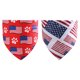 thumbnail image 1 of Paquete de 2 pañuelos para perros del 4 de julio, suministros para fiestas caninas del Día de la Independencia, bufanda triangular para mascotas, pañuelo para la cabeza para mascotas, 1 of 5