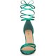 thumbnail image 2 of Sandalias Con cordones Y punta Abierta Tacón de aguja Allegra K Verde 37, 2 of 6