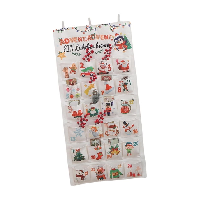 Calendario de Adviento Navideño Macarena Colgante 24 Patrones 50 cm x 100 cm