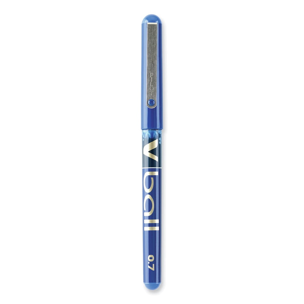 Vball Liquid Ink 0.7 mm Roller Ball Pen - Fine, Blue (Dozen)