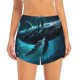 thumbnail image 2 of Balery Vintage Blue Pattern Whale Pantalones cortos deportivos para mujer con forro y dos bolsillos, elásticos, para entrenamiento, gimnasio, yoga-Small, 2 of 7
