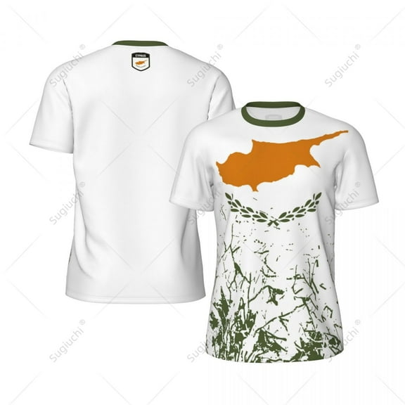 Exclusive design Cyprus Flag Grain 3D Printed Men For Running Bike Soccer Tennis Fitness Sports tshirt Mesh Fans Short T-shirt