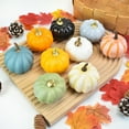 thumbnail image 5 of 12Pcs Artificial Pumpkins Bulk Harvest Faux Foam Lifelike Pumpkins for Fall Thanksgiving Halloween Holiday Party Decor, 5 of 6