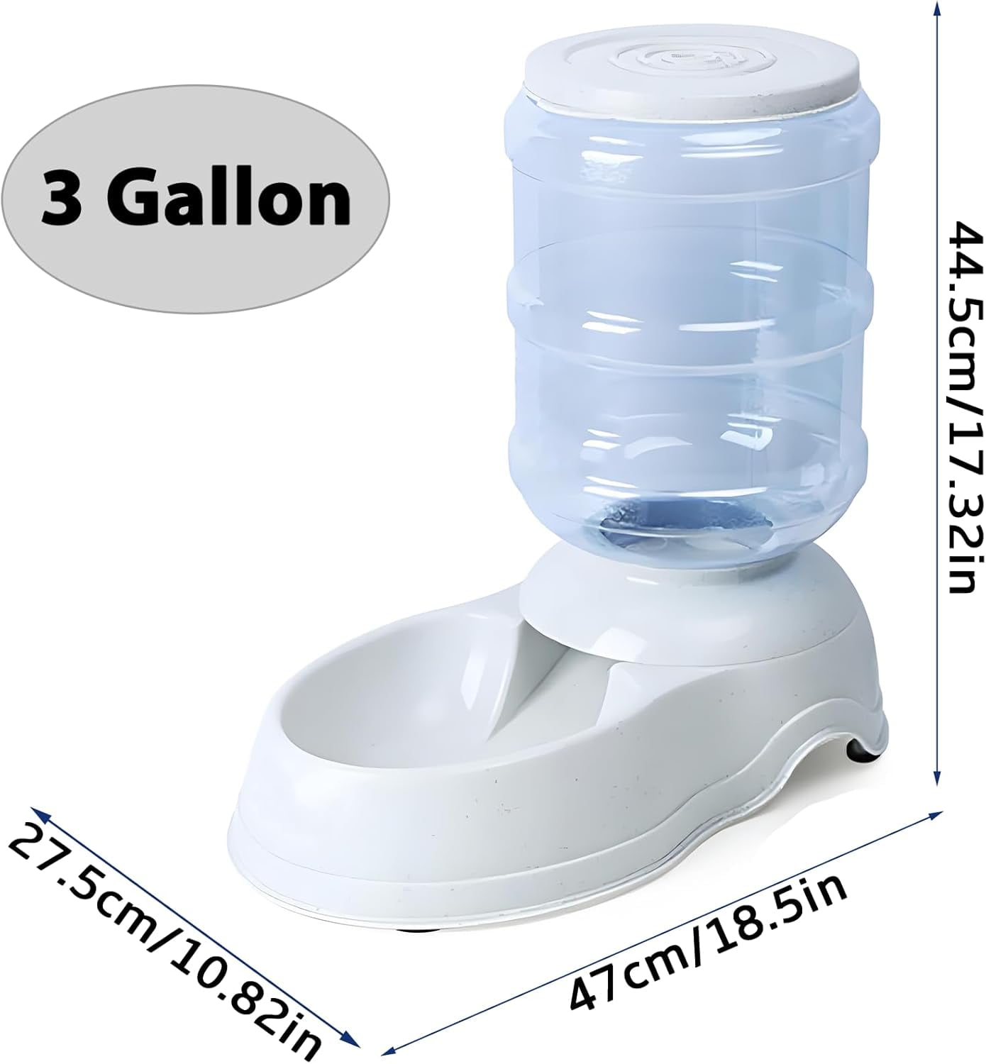 Pet Water Dispenser Station for Large Dogs and Cats,3 Gallon/11L Gravity Automatic Feeder, Cat Dog Water Fountain, Dog Water Bowl Dispenser,Large Breed Dog Drinking Fountain