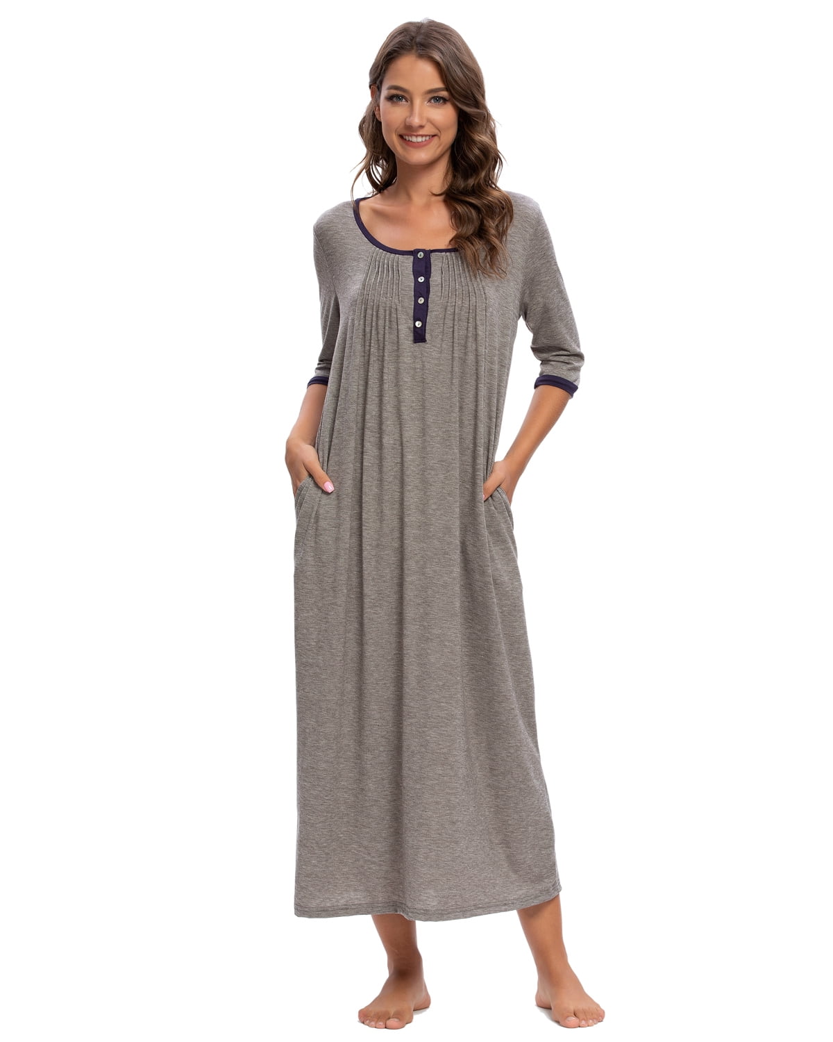 Grey nightgown womens Clearance