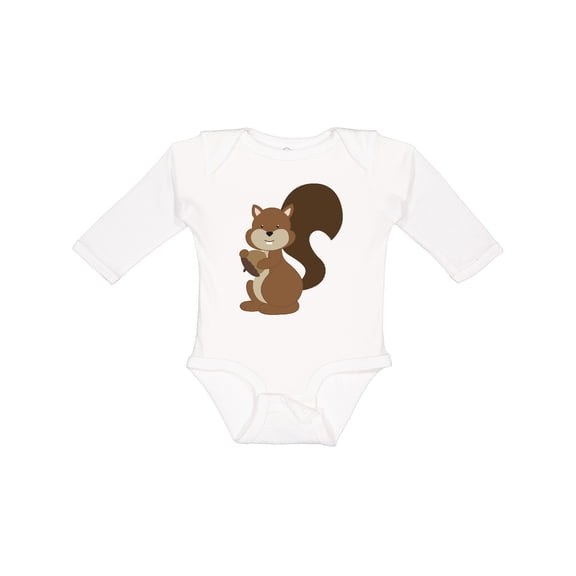 Inktastic Squirrel Boys or Girls Long Sleeve Baby Bodysuit