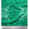 thumbnail image 1 of Soimoi Velvet Fabric Black Sketch Paisley Print Fabric by The Yard 58 Inch Wide, 1 of 3