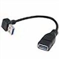 thumbnail image 3 of cablecc USB 3.0 Type-A Male to USB 3.0 Type-A Female Extension Cable 20cm 5Gbps 90 Degree (Down Angled), 3 of 4