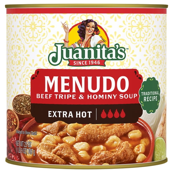 Juanita’s Foods Ready to Serve Extra Hot Menudo Soup, 25 oz Can