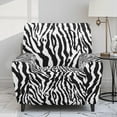 thumbnail image 2 of Kuiaobaty Zebra Pattern Reclining Slipcover Heavy Duty Recliner Couch Cover Thick Recliner Chair Cover with Elastic Bottom Breathable Reclining Sofa Slipcover for Living Room, 2 of 8