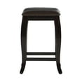 thumbnail image 3 of Linon San Francisco Backless Wood Counter Stool, 24" Seat Height, Wenge Finish Finish with Brown Fabric, 3 of 5