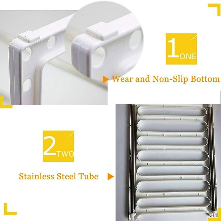 2 Tier Under Sink Expandable Shelf Organizer Rack, Kitchen Pot Pan Cabinet  Storage Shelf Holder for Home Bathroom Bedroom(Expands 15 to 27Inches) 