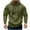 Green, variant on WRKEKC Hoodies for Men Solid Color Button Down Drawstring Hooded Sweatshirt with Kangaroo Pocket for Fall Winter Casual Daily & Lounge Outfits