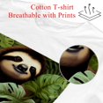 thumbnail image 2 of Sloth Classic White Cotton T-Shirt for Men - 100% Soft Cotton Tee Shirt for Everyday Wear - Comfortable Breathable Fabric - Casual Short Sleeve Top for Summer, 2 of 5