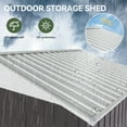 thumbnail image 6 of Aoxun 7.8’x 5.7’ Outdoor Storage Shed, Metal Garden Tool Shed with Lockable Door, Galvanized Steel Shed for Backyard, Lawn and Patio, Gray, 6 of 7
