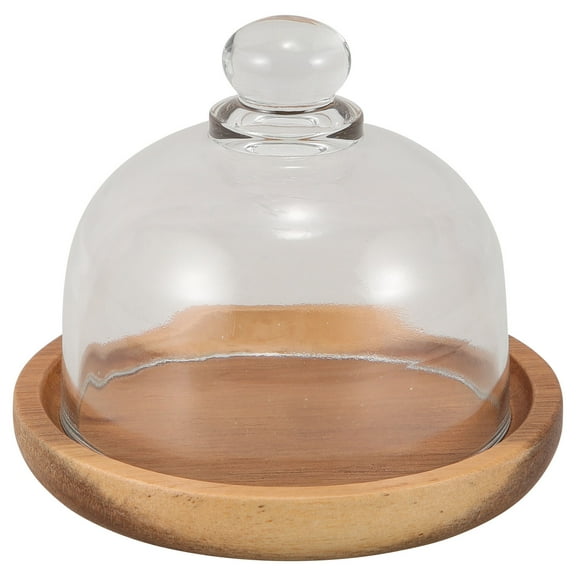 Milisten Round Glass Cake Stand with Dome Lid, 1 Piece Tray for Cake Display and Storage, and Elegant