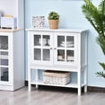 thumbnail image 2 of HOMCOM Modern Sideboard Buffet Cabinet Wood Console Table with Glass Doors, 2 of 10