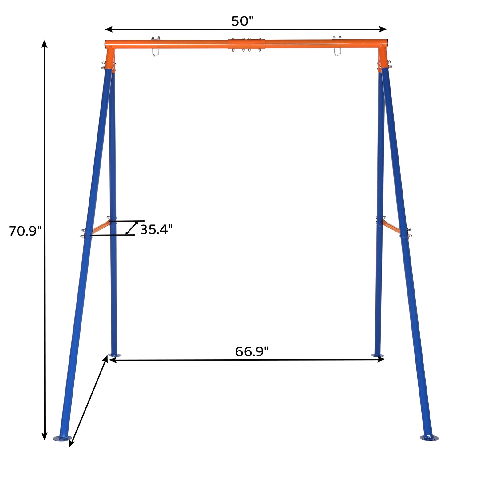 550lbs Kids Swing Set with Heavy Duty A-Frame Stand & 40