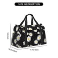 thumbnail image 3 of Easygdp Daisies Flowers Bolsa de Gimnasio, Bolsa de Viaje Duffel, Bolsa de Fin de Semana con Compartimentos, Bolsa de Mano para Noche, 3 of 7