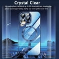 thumbnail image 6 of Magnetic Case for iPhone 15 Pro Case Clear Compatible with MagSafe Built-in Camera Lens Protector Soft Slim Shockproof Phone Case Cover for iPhone 15 Pro 6.1" - Deep Blue, 6 of 14