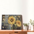 thumbnail image 4 of Farmhouse Sunflower Wall Art Rustic Christian Religion Butterfly Bible Verse Pictures Wall Decor Just Pray Quotes Canvas Painting Print Artwork Framed for Living Room Bedroom Bathroom 16"×12", 4 of 6