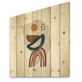 thumbnail image 2 of Designart 'Abstract Elementary Shapes In Terracotta Tones I' Modern Print on Natural Pine Wood, 2 of 5