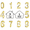 Gold, variant on Bxaolu 3 Inch Mailbox Numbers for Outside, 0 Black Mailbox Numbers Self Adhesive Door Address Numbers Stickers for Mailbox Apartment House Room Office Trash Bins. (0, Black)