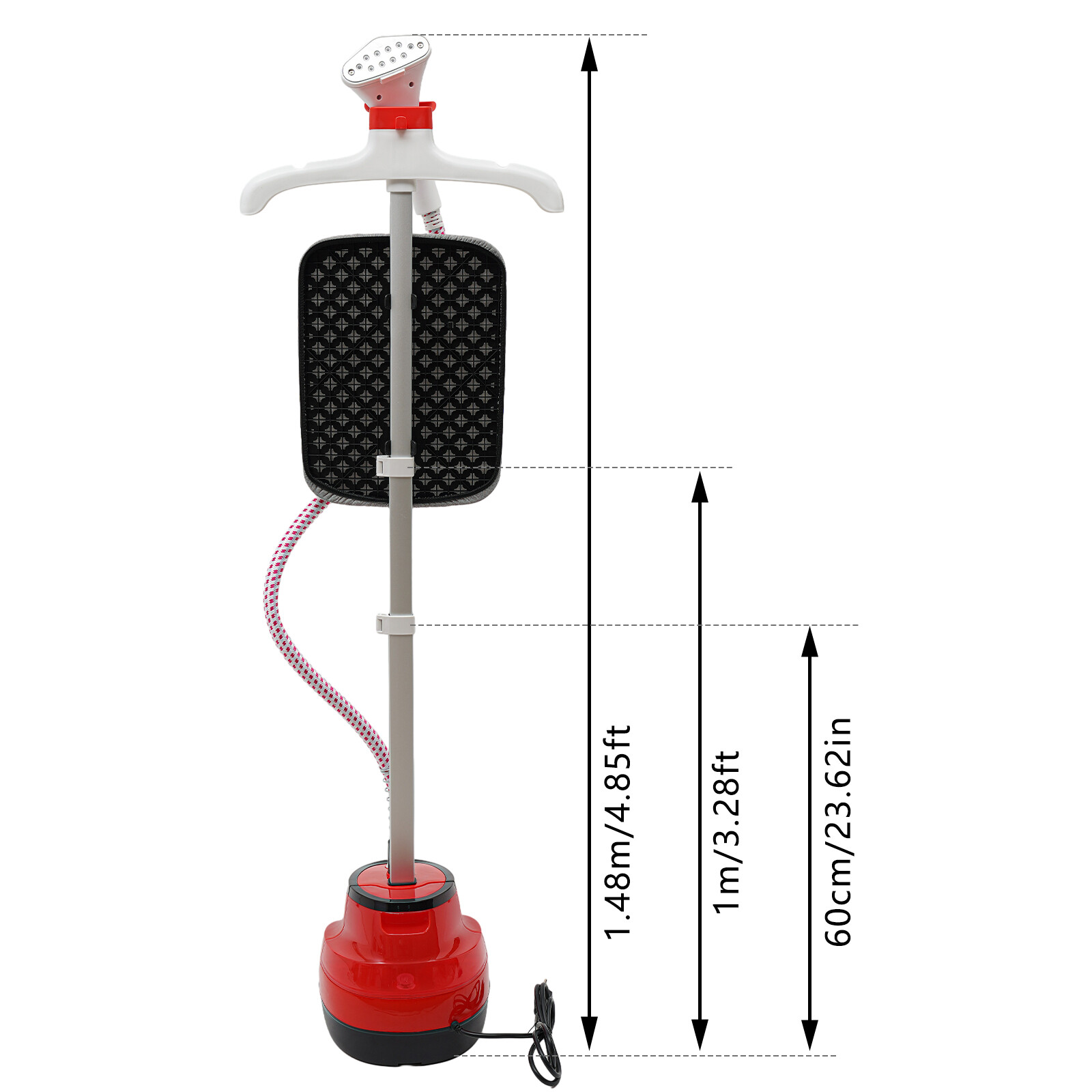 2-in-1 Garment Steamer, Hanging and Flat Ironing Modes, 10 Steam Levels with Anti-Scald Protection, Suitable for Various Fabrics