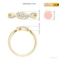 thumbnail image 5 of ANGARA Natural 0.13 Ct. Diamond Infinity Ring in 14K Yellow Gold for Women (Ring Size: 12), 5 of 10