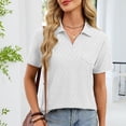thumbnail image 6 of SHE IS Cute Tops for Women Going out with Sleeves Graphic Tees for Women Trendy Work Blouses for Women 2026 Short Sleeve Womens Graphic Tees Plus, 6 of 7
