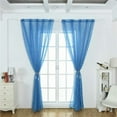 thumbnail image 3 of Aooww Twinkle Star Room Curtains,1 Panels Nursery Sheer Curtains,Rod Pocket Panels Drapes Window Treatment for Bedroom Livingroom-39.37 in 脳 78.74 in, 3 of 6
