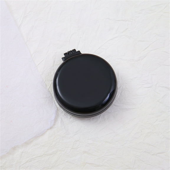 Mini Hair Brush, Pocket Makeup Mirror, 2 in 1 Folding Hair Brush with Mirror for Travel, Soft Rubber Bristles Scalp Massage, Compact ABS Material, Durable Cushion, Suitable for All Hair Types