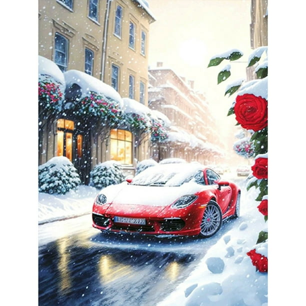 Pintura de diamante 5D DIY Taladro redondo completo Kit de coche Arte Decoración del hogar (QQ310) Hugtrwg Para estrenar