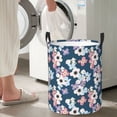 thumbnail image 4 of Picia Flowers Large Laundry Basket, Waterproof, Freestanding Laundry Hamper, Collapsible Tall Clothes Hamper with Extended Handles-Medium, 4 of 8