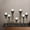 Dark Polish_2, variant on Medium Burnt Eco-friendly Handmade Mango Wood Set Of Seven 6",9",12",15",12",9" & 6" Pillar Candle Holder for use, Living Room, Dinning Room, Study Room, Restaurants, Place Of Worship