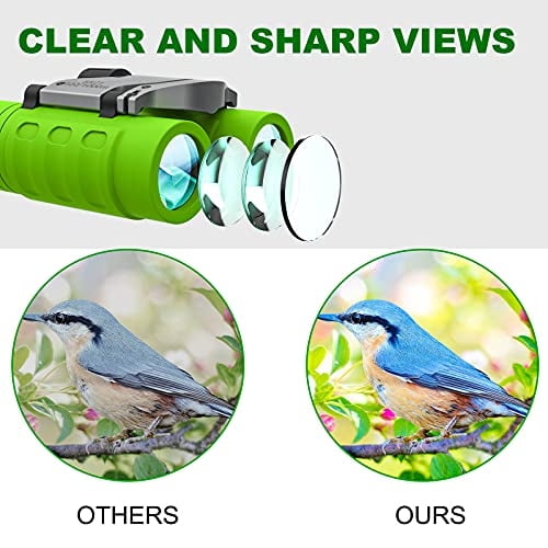 Prismáticos para niños, binoculares compactos para observación de aves