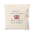 thumbnail image 2 of CafePress - When The Queen Is Happy Tote Bag - Unisex Canvas Tote Bag, Beige, 1-Piece, 2 of 7