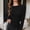 Black, variant on DuoJiaJ Ribbed Knit Turtleneck Thermal Top Long Sleeve Slim Fit Base Layer Shirt For Winter Warmth Comfort Thermal Underwear Women Beige L