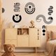 thumbnail image 4 of Calcomanías de pared minimalistas bohemias Calcomanías y murales de pared geométricos negros arqueados Calcomanías de pared, 4 of 8