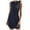 Navy Blue, variant on Women's Sleeveless Hooded Drawstring Dress - Polyester Spandex Blend - Casual/Daily/Beach - S-XXL Sizes