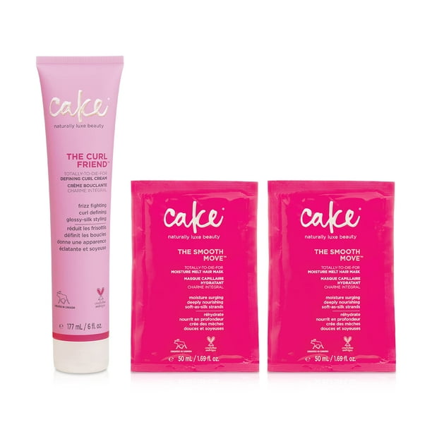 Cake Beauty Curl Friend Defining Curl Cream Hydrating Smooth Move Mask Set Avocado Oil Shea Butter Curly Hair Product Anti Frizz Heat