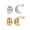 16mm-2Pairs, variant on Chunky Huggie Earrings for Women Pack Waterdrop Stud Earring Set 925 Sterling Silver Yellow Gold Plated