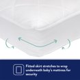 thumbnail image 5 of Kolcraft Waterproof Fitted Crib and Toddler Mattress Pad, White Baby Mattress Protector, 52x28, 5 of 8