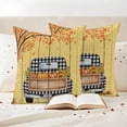thumbnail image 3 of Fall Truck Outdoor Waterproof Pillow Covers, Thanksgiving Tree Maple Leaf Pumpkins Retro Decorative Square Throw Pillowcase Sofa Cushion Sham for Patio/Couch/Chair, 26"x26" 2 Pack, 3 of 8