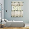 thumbnail image 5 of Flowers Eucalyptus Kitchen Curtains Sets for Windows 36 Inch Length, Vintage Country Botanical Floral Leaves Rod Pocket Window Treatments Tier Curtains and Valances Set for Bedroom/Bathroom, 5 of 8